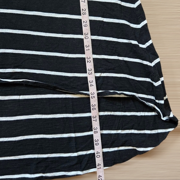Express Sleeveless Black and White Striped High Low Midi Dress Size Large - Picture 8 of 9